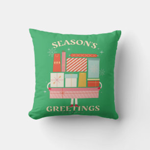 X-mas Gift Box surprise illustratation Cushion