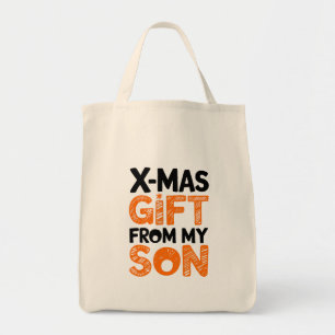 X-Mas Gift From My Son Digital Art Design Tote Bag