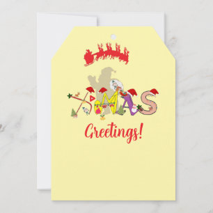 X-mas Greetings  Holiday Card
