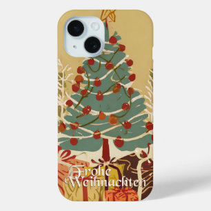 X-Mas Motiv, mit Geschenken unterm Weihnachtsbaum iPhone 15 Case