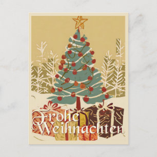 X-Mas Motiv, mit Geschenken unterm Weihnachtsbaum Holiday Postcard