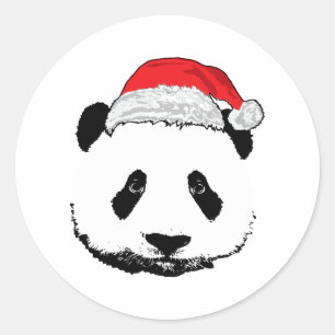 X-Mas panda Classic Round Sticker