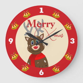 X-mas with a joyful large clock