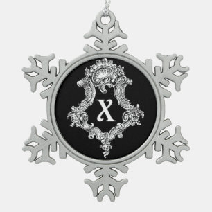X Monogram Initial Ornament