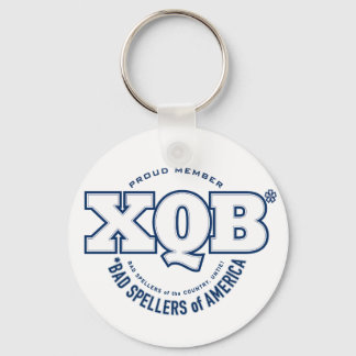 x.Q.B., Bad Spellers of America. Keychain. Key Ring