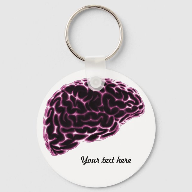 X-Ray Brain - Pink Key Ring (Front)