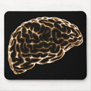 X-RAY BRAIN SIDE VIEW ORANGE MOUSE PAD