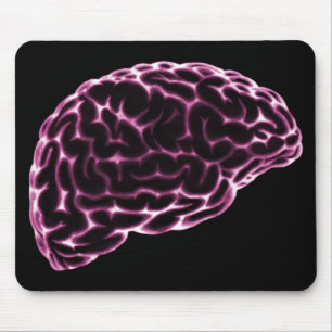 X-RAY BRAIN SIDE VIEW PINK MOUSE PAD
