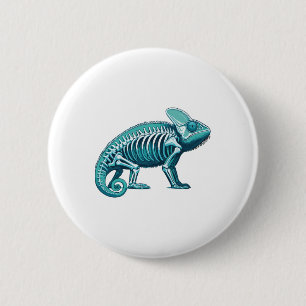 X-ray Chameleon Body Anatomy Radiography Skeleton 6 Cm Round Badge