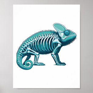 X-ray Chameleon Body Anatomy Radiography Skeleton  Poster