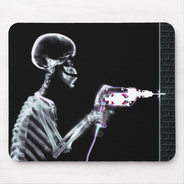 X-RAY CONSTRUCTION SKELETON DRILLING MOUSE PAD (Front)