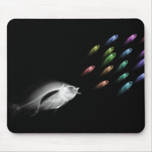 X-RAY FISH CHASE - RAINBOW MOUSE PAD