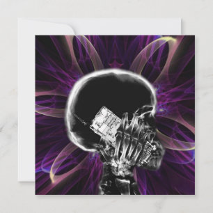 X-ray Fractal Flower Smartphone Skeleton - Fuchsia