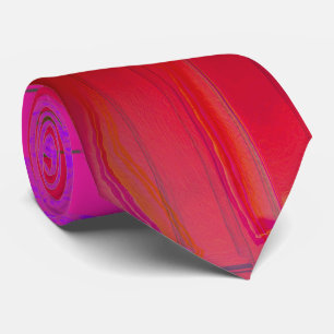 X-ray Girls Glitch Art Grid Hot Pink Tie
