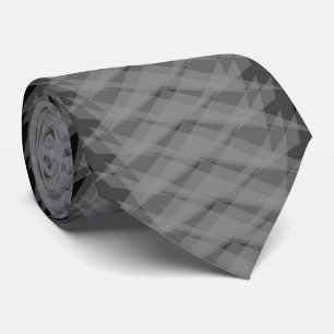 X Ray Gray On Black Spiny Modern Abstract Design Tie