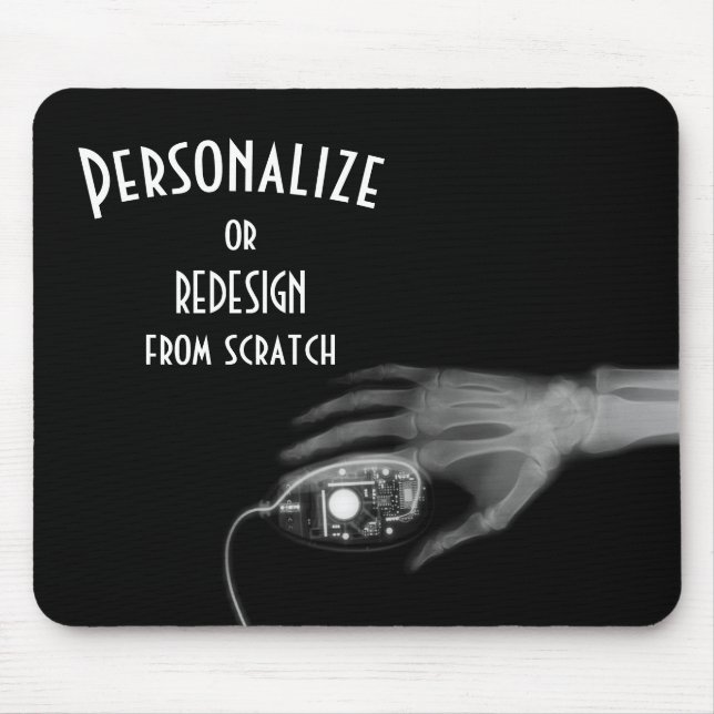 X-Ray Hand & Computer Mouse - B&W Pad (Front)