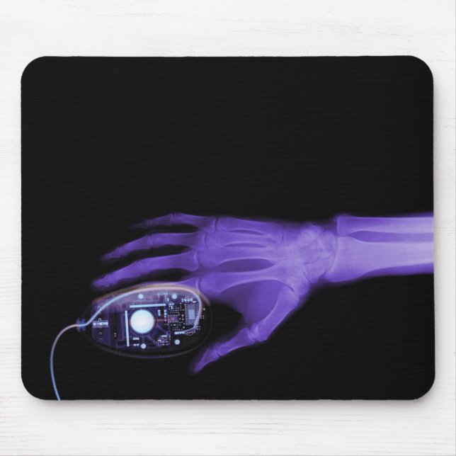 X-Ray Hand & Computer Mouse Mouse Pad (Front)