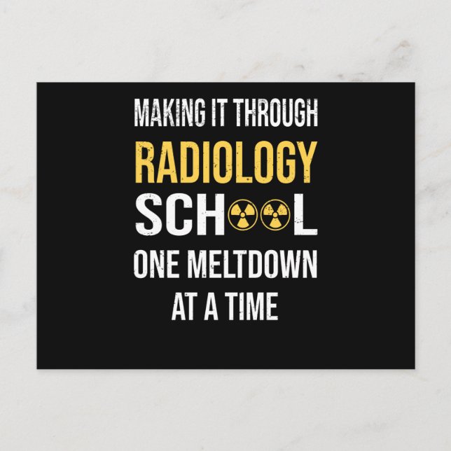 X-ray Health Technician Student Radiologist Postcard (Front)