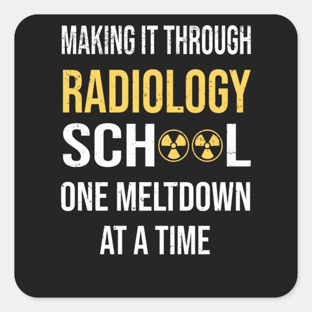 X-ray Health Technician Student Radiologist Square Sticker (Front)
