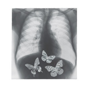X-ray of butterflies in the stomach notepad