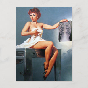 X-ray Pin Up Postcard