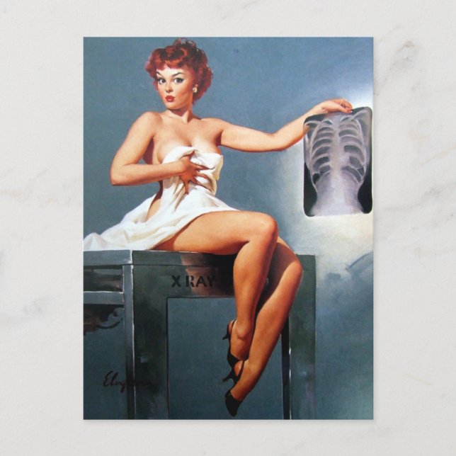 X-ray Pin Up Postcard (Front)
