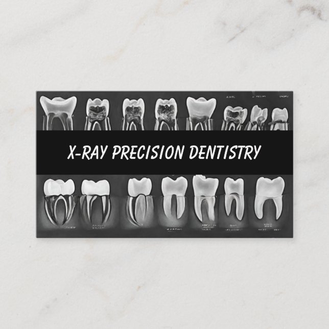 X-Ray Precision Dental Dentist Business Card (Front)
