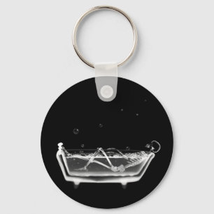 X-Ray Skeleton B&W Bath Time Key Ring