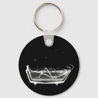 X-Ray Skeleton B&W Bath Time Key Ring