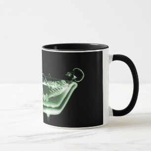 X-Ray Skeleton Bath Black Green Mug