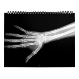 X-Ray Skeleton Black & White Calendar
