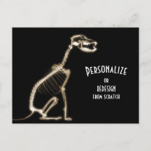 X-Ray Skeleton Dog - Sepia