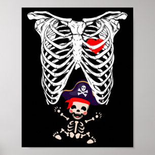 X-ray Skeleton Funny Pregnancy Poster