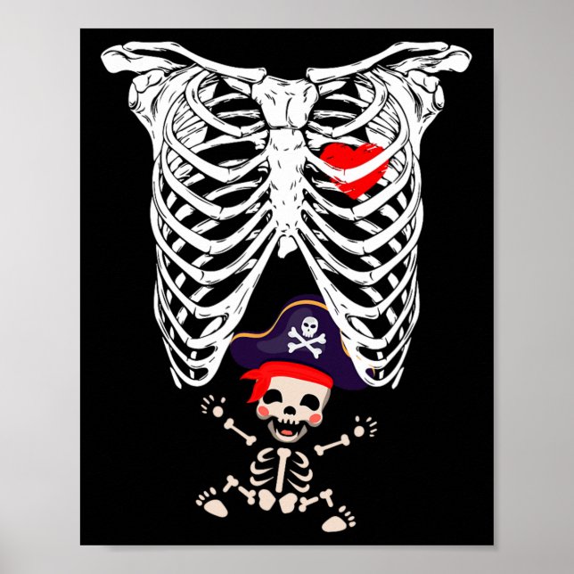 X-ray Skeleton Funny Pregnancy  Poster (Front)