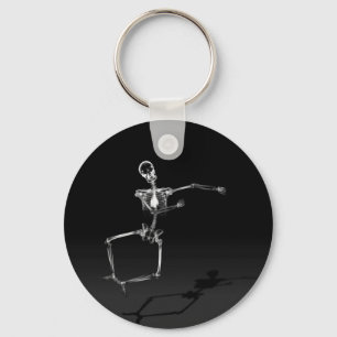 X-RAY SKELETON JOY LEAP B&W KEY RING