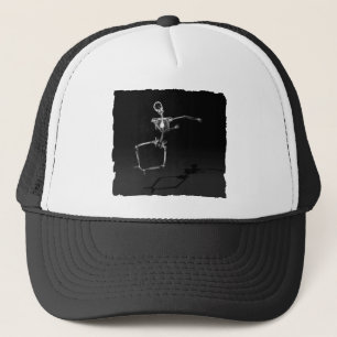 X-RAY SKELETON JOY LEAP B&W TRUCKER HAT