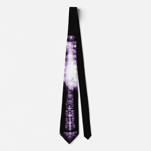 X-Ray Skeleton Ribs & Spine Tie (Front)