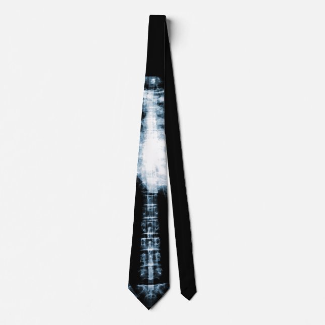 X-Ray Skeleton Ribs & Spine Tie (Front)