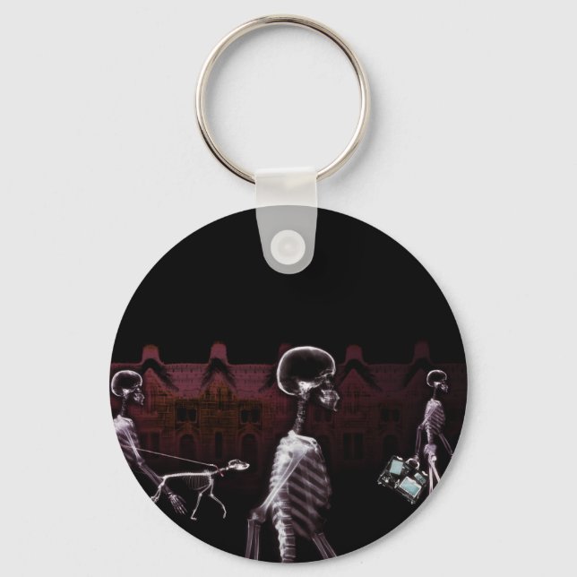 X-Ray Skeletons Midnight Stroll - Original Key Ring (Front)