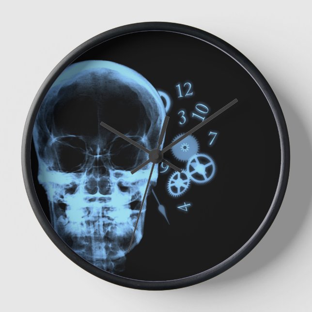 X-Ray Skull & Clock Parts - Blue (Front)