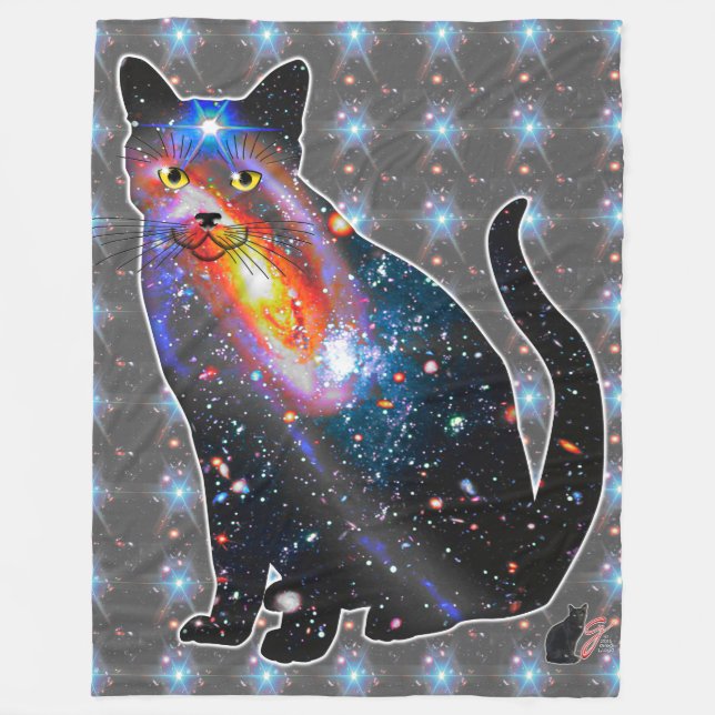 X-Ray Space In Cat Fleece Blanket (Front)