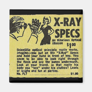 X-Ray Specs! See through clothes (kind of) Magnet