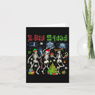 X-ray Squad Xmas Three Santa Reindeer Elf X-ray Sk Card