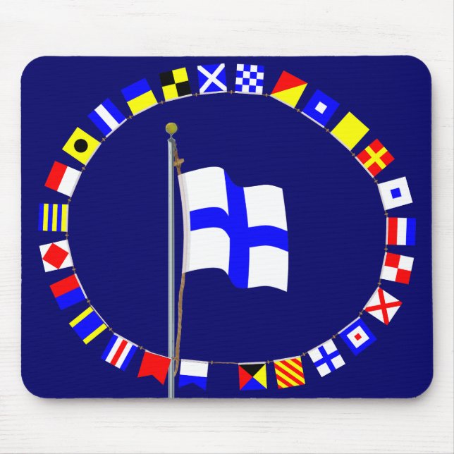 X-ray Stop Your Intention Nautical Signal Flag Mouse Pad (Front)