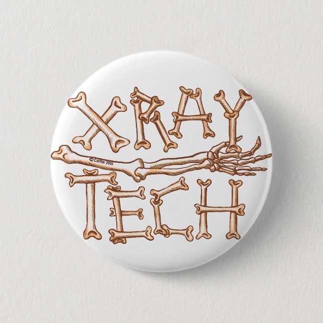 X-Ray Tech 6 Cm Round Badge (Front)