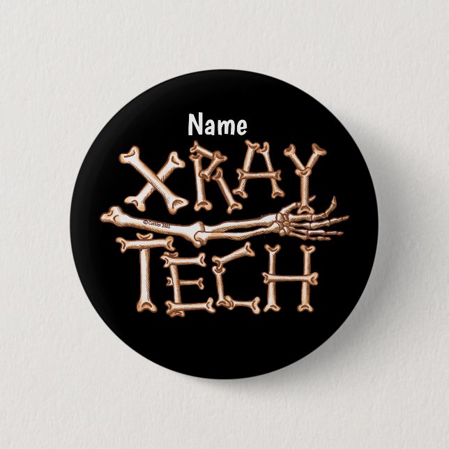 X-Ray Tech 6 Cm Round Badge (Front)