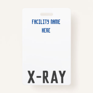 X-Ray Tech Badge Hanger ID Badge