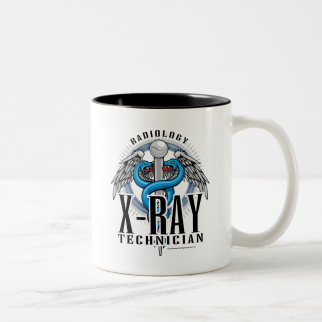 X-Ray Tech Caduceus Two-Tone Coffee Mug (Right)