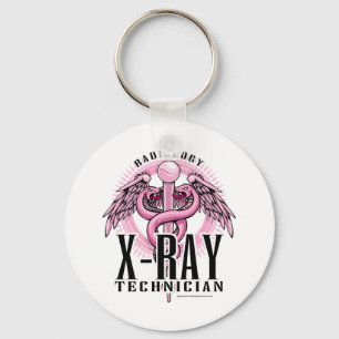 X-Ray Tech Pink Caduceus Key Ring