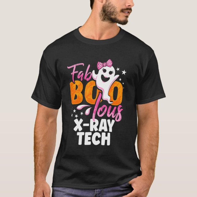X-ray Tech Radiology Halloween Womens Fab Boo Lous T-Shirt (Front)